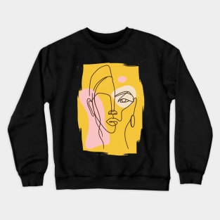 Abstract Face Crewneck Sweatshirt